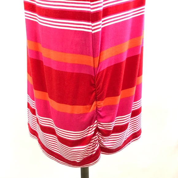 Lane Bryant Top Pink Stripe Sz18/20 Rayon T-shirt - Picture 7 of 9